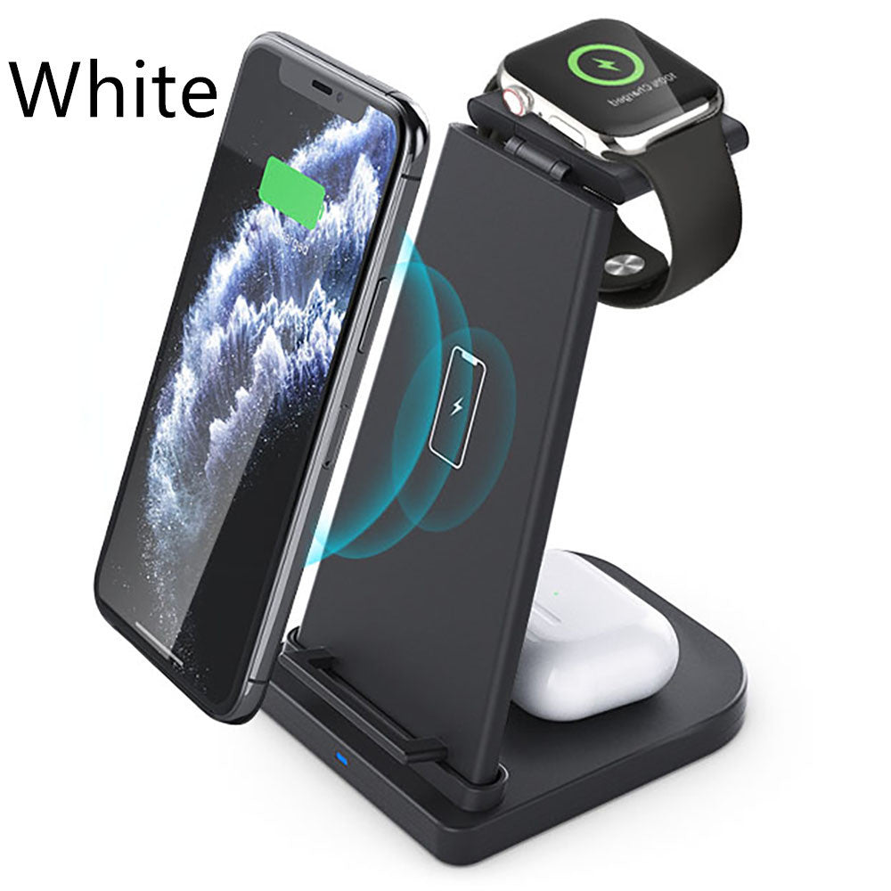 3-in-1 wireless charging station for phone, watch, and earbuds
