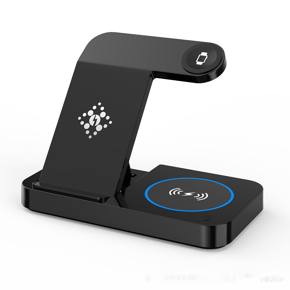 Foldable four-in-one wireless charger on desk