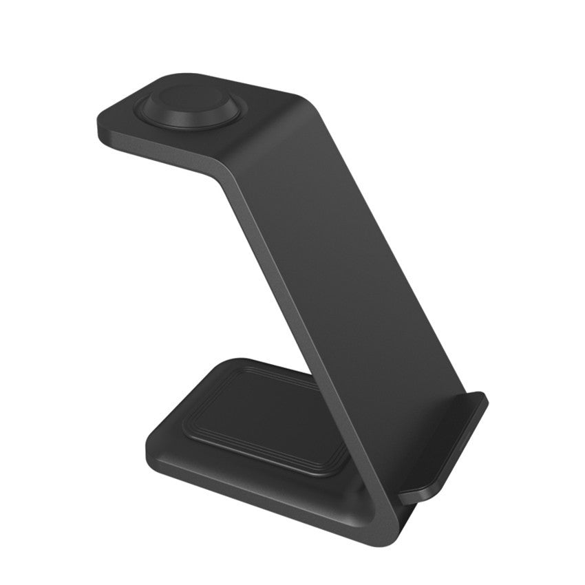 3-in-1 mobile phone holder with dual coil wireless fast charger stand