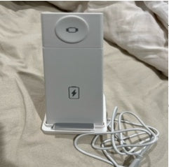 3-in-1 wireless charging station for phone, watch, and earbuds