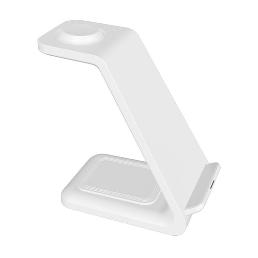 3-in-1 mobile phone holder with dual coil wireless fast charger stand

